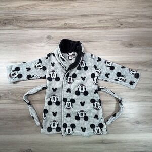 Kids Disney Mickey Mouse Fleece Robe Pajamas Sleepwear Loungewear Size 2T/3T